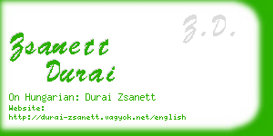 zsanett durai business card